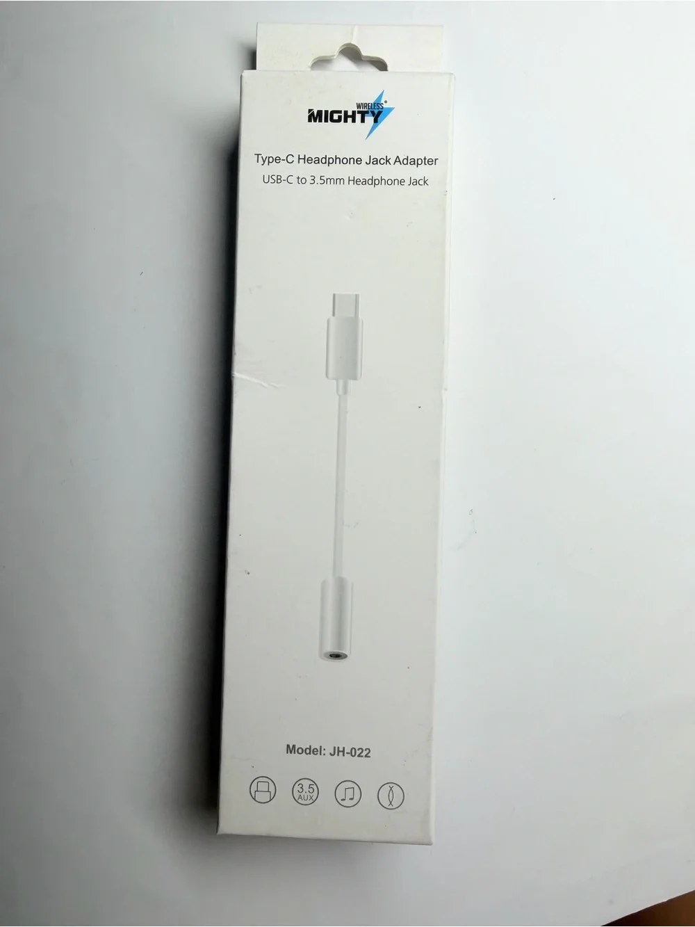 omighty White USB-C to 3.5mm Headphone Adapter